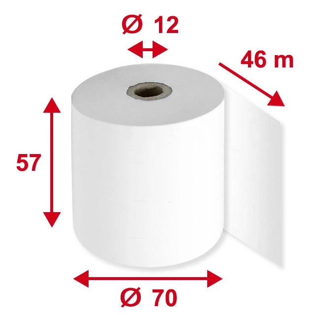 Rouleaux de caisse 57 mm x 46 m, 5 pièces