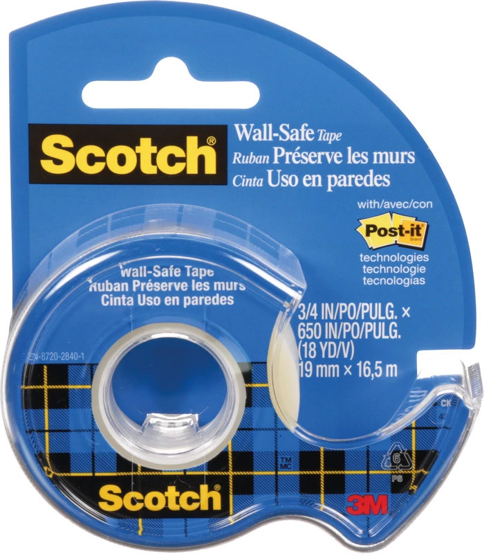 SCOTCH Dérouleur de ruban adhésif Wall-Safe Tape