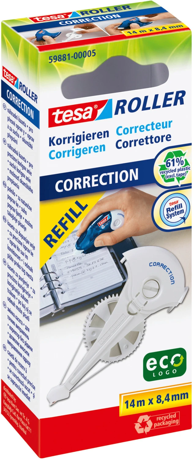 Korrekturroller Eco Roller refill 14 m x 8.4 mm