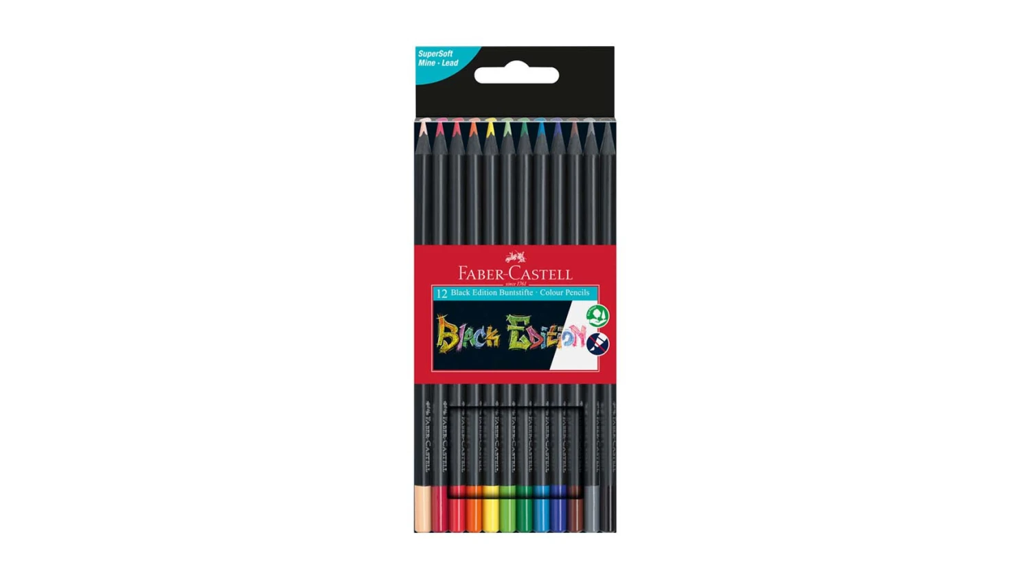 FABER-CASTELL Farbstifte Black Edition 12 Stk.