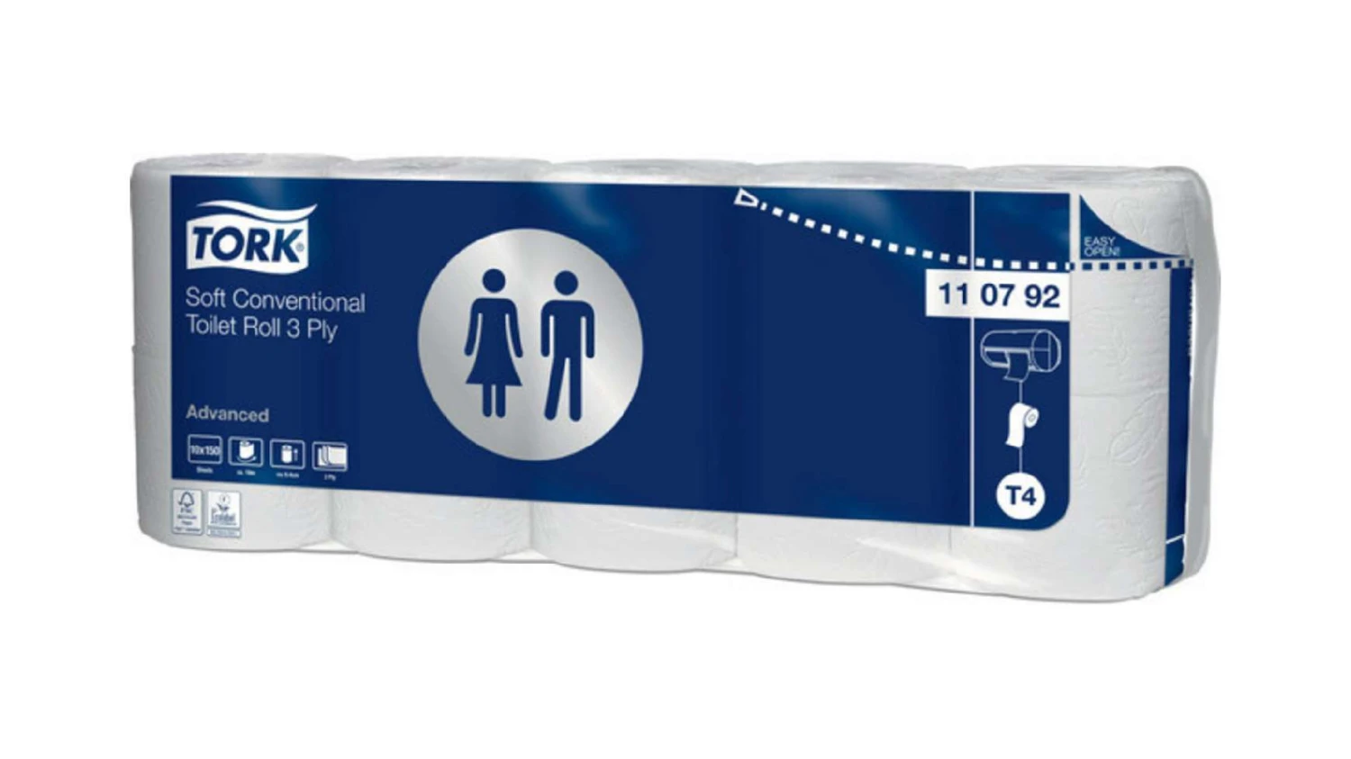 TORK Papier de toilette Advanced 3 couches, 70 rouleaux