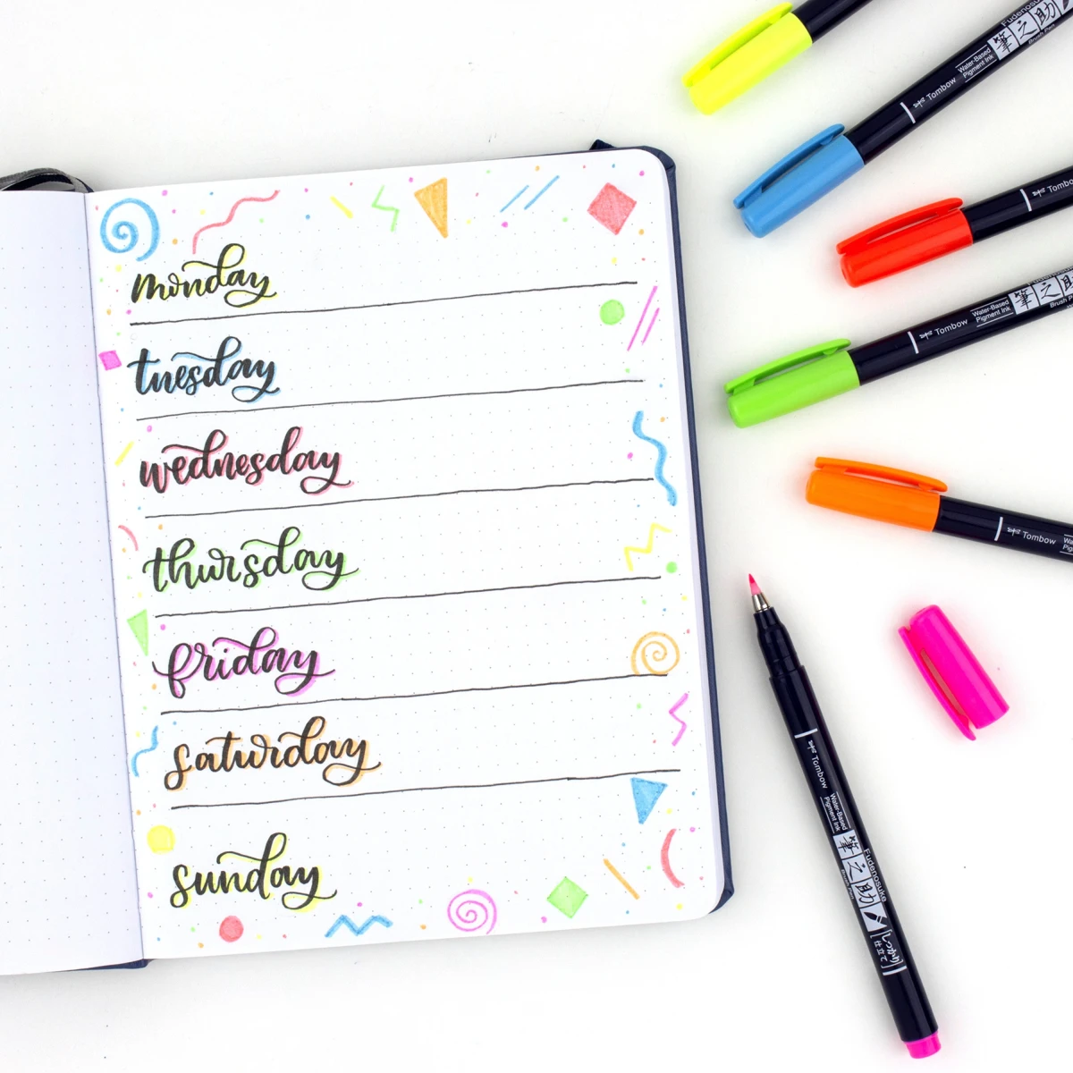 TOMBOW Stylo de calligraphie set 6 pcs.