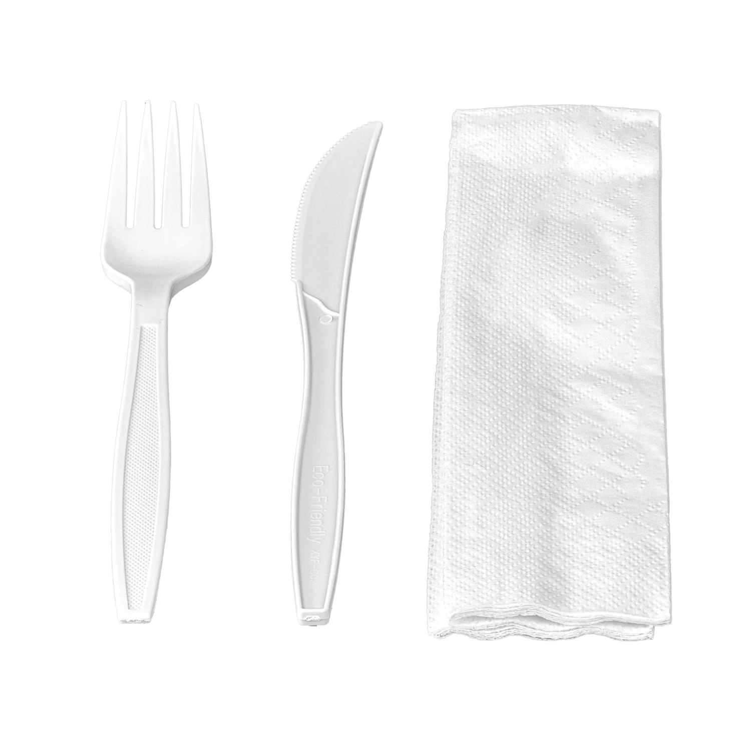 Set de couverts jetable 3 parties, 50 pièces