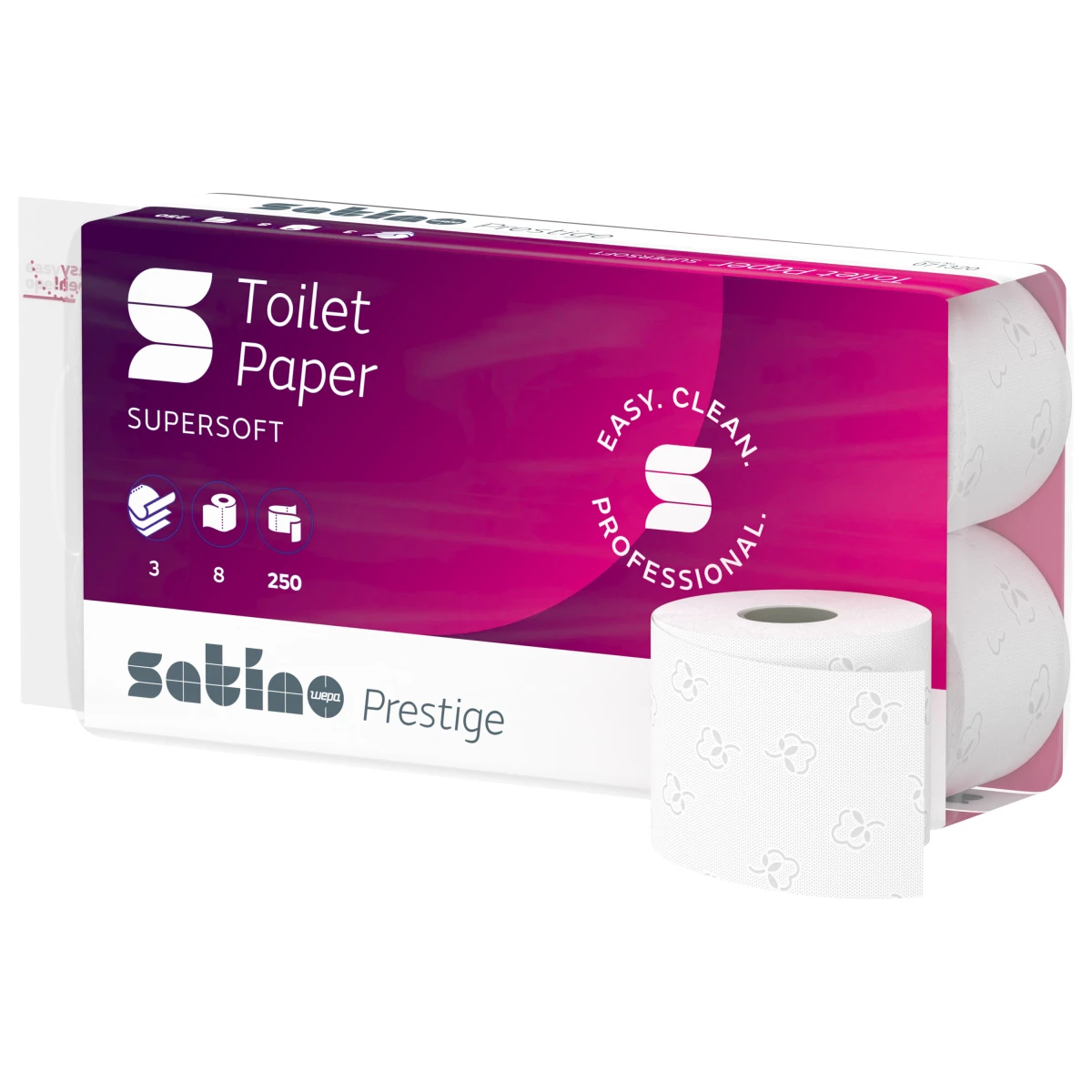 SATINO WC-Papier Prestige 3-lagig, 8 Rollen