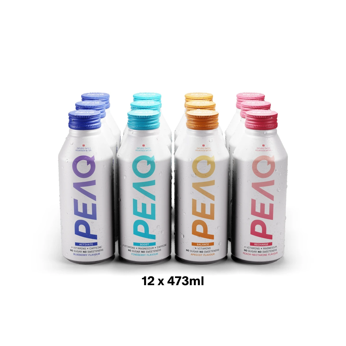 PEAQ Mix Bouteille en aluminium 12 x 473 ml