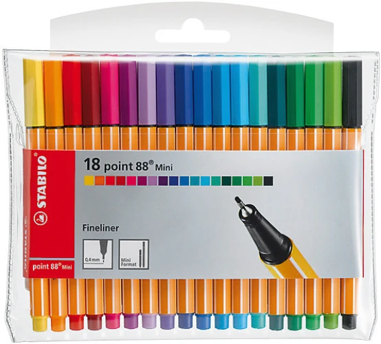 STABILO Point 88 Mini 0,4 mm - Étui (18x)
