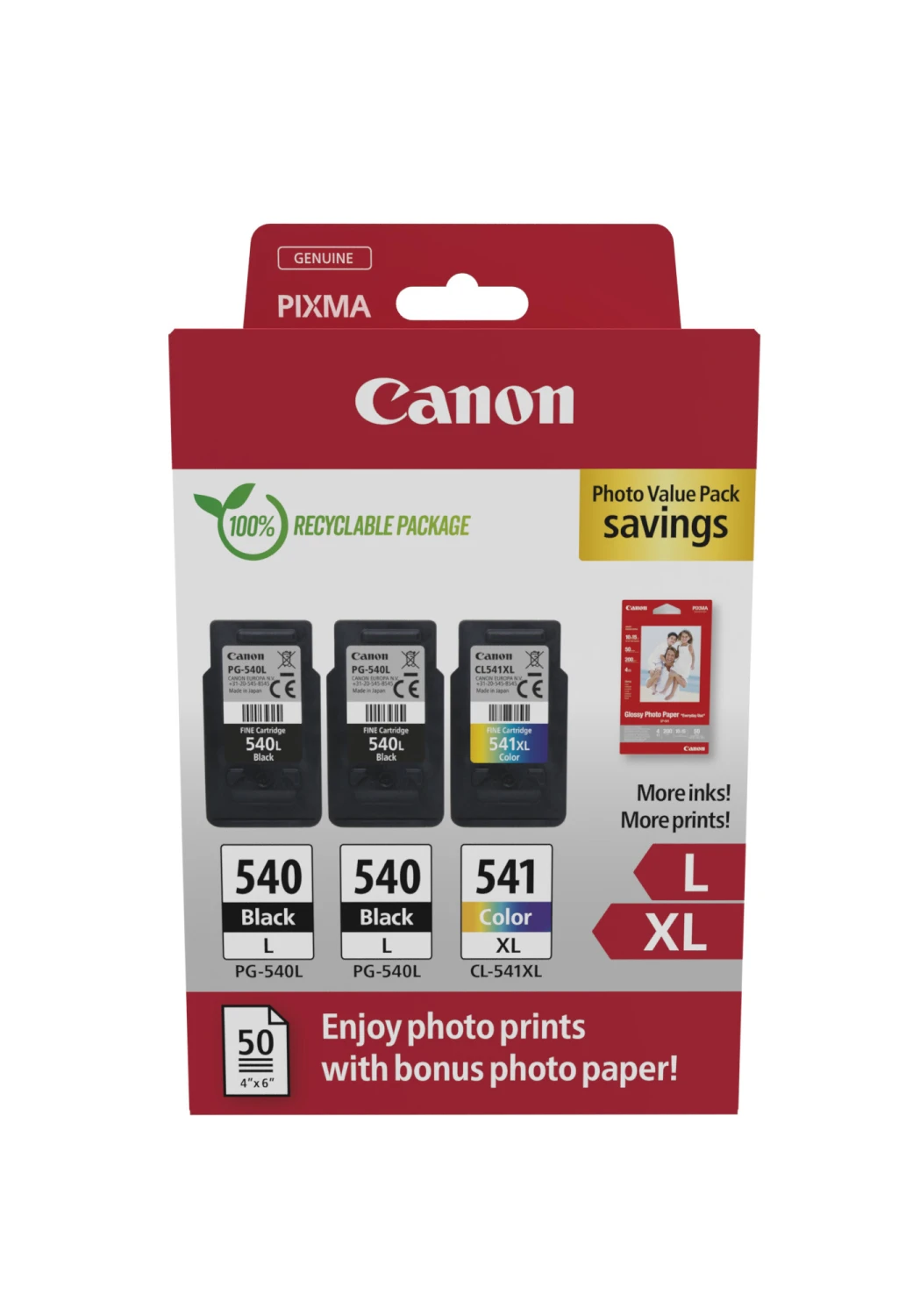 CANON Photo Value Pack L+XL BKCMY