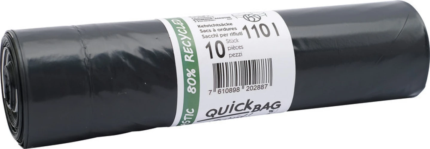 Kehrichtsäcke Quickbag 110 L, 10 Stück
