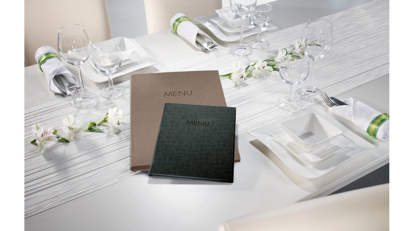 SIGEL Pochettes pour menus - avec reliure élastique - pour 8 pages