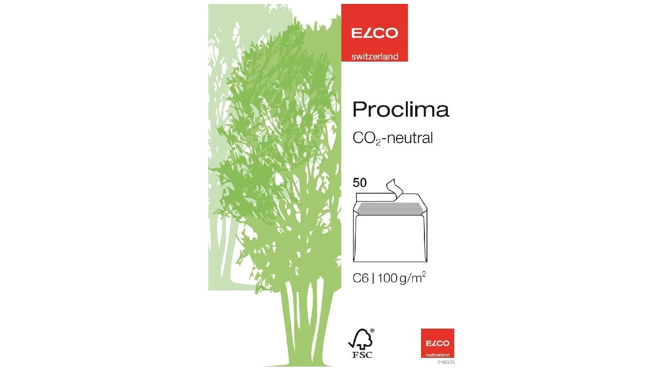 ELCO Enveloppe Proclima C6, sans fenêtre 50 pcs.