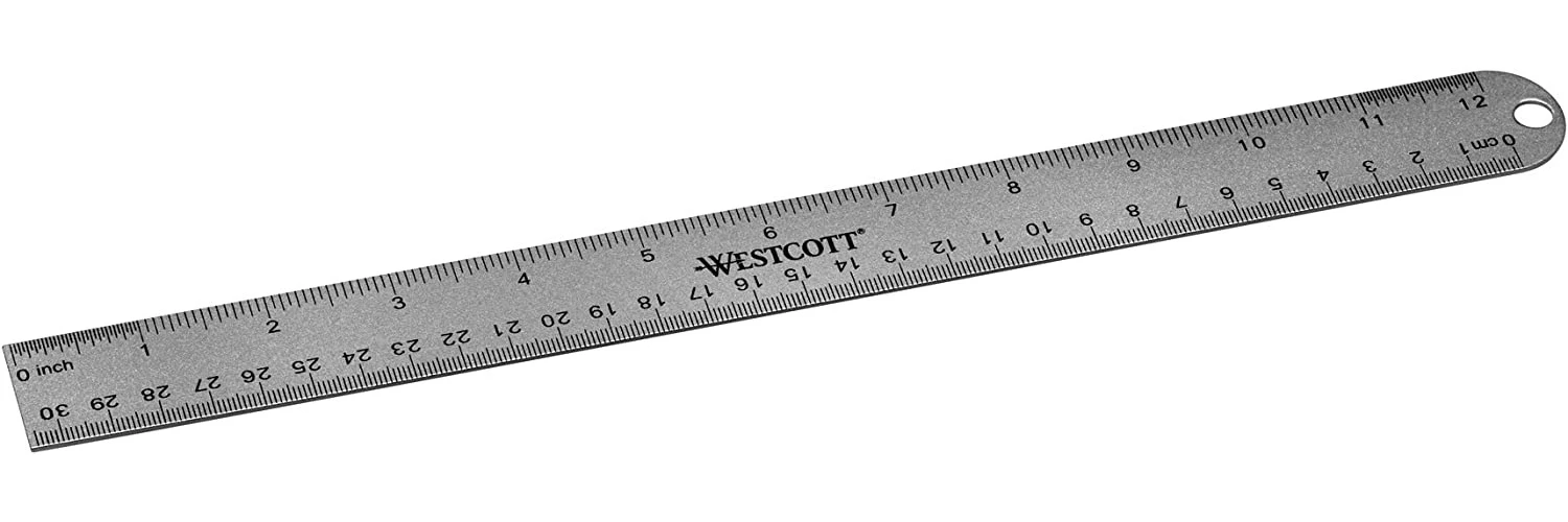 WESTCOTT Aluminium Lineal 30 cm