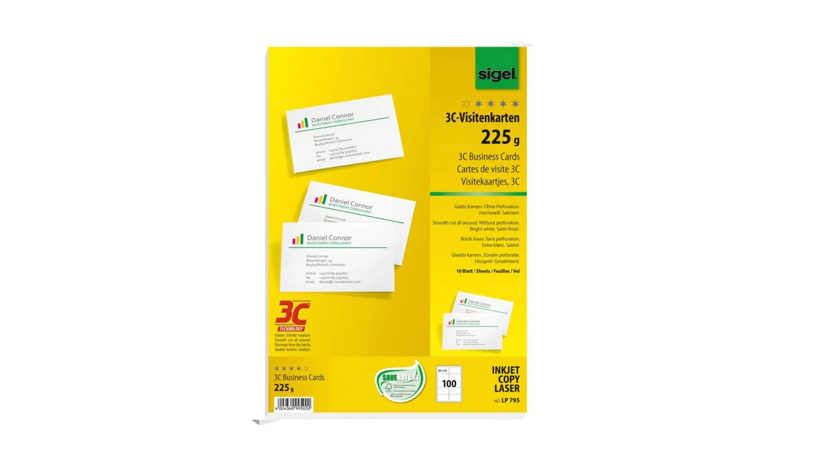 SIGEL LP795 Cartes de visite 85x55mm