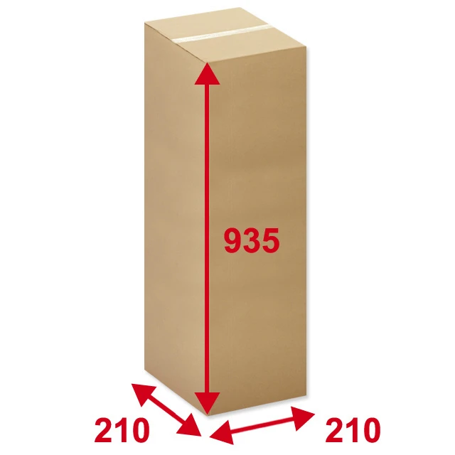 Boîtes brunes en carton, 210x210x935mm