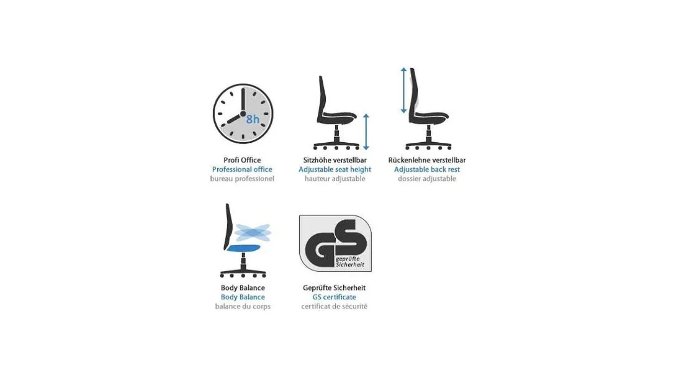 TOPSTAR® Chaise de bureau pivotante Sitness® 40
