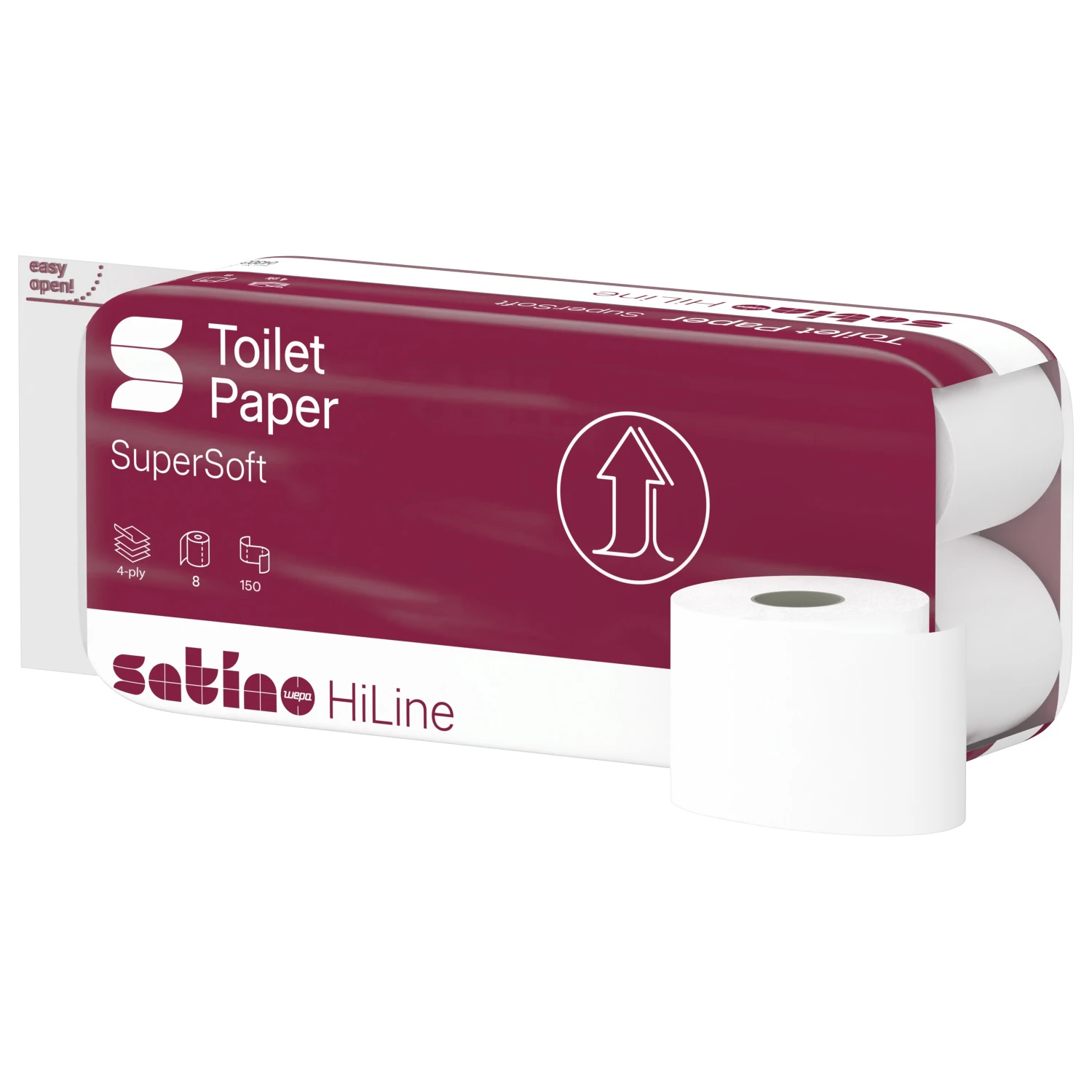 SATINO WC-Papier HiLine 4-lagig, 8 Rollen