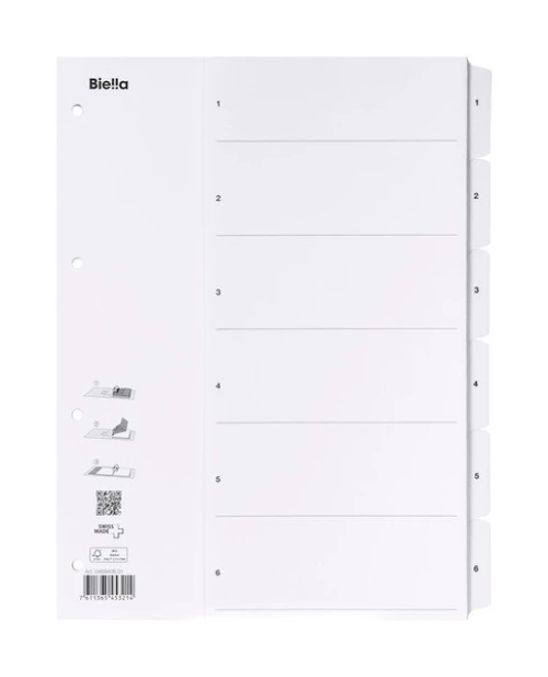 BIELLA Répertoire de chiffres SmartIndex 1 - 6