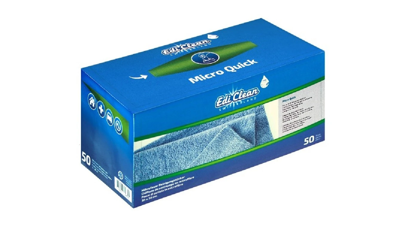 EDI CLEAN Chiffons de nettoyage Micro Quick 50 pièces