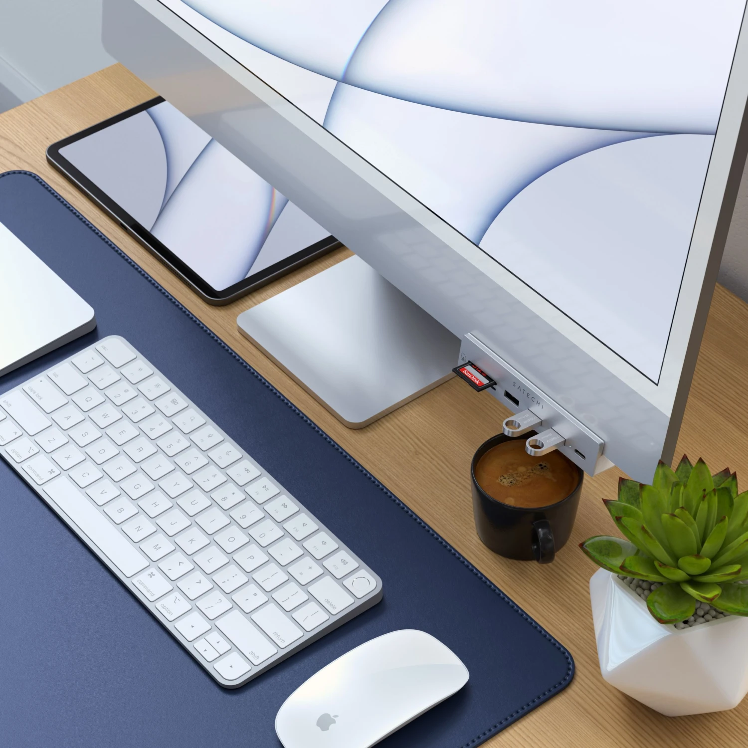 Satechi USB-C Clamp Hub für iMac 24"
