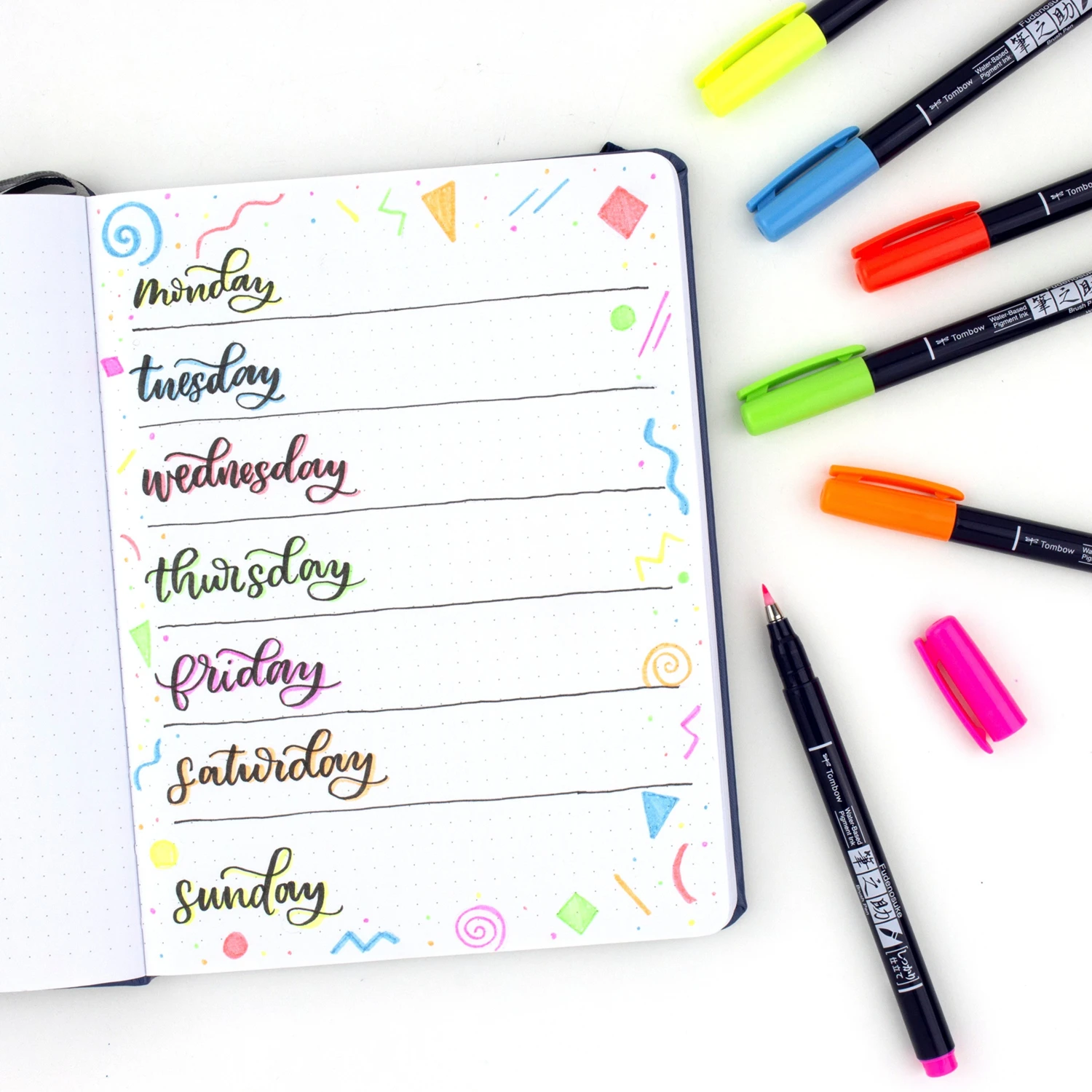 TOMBOW Stylo de calligraphie set 6 pcs.