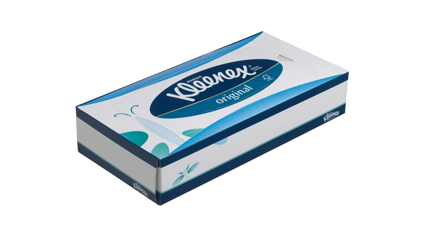 KLEENEX Mouchoirs cosmétiques Standard 3 couches, 12 pièces