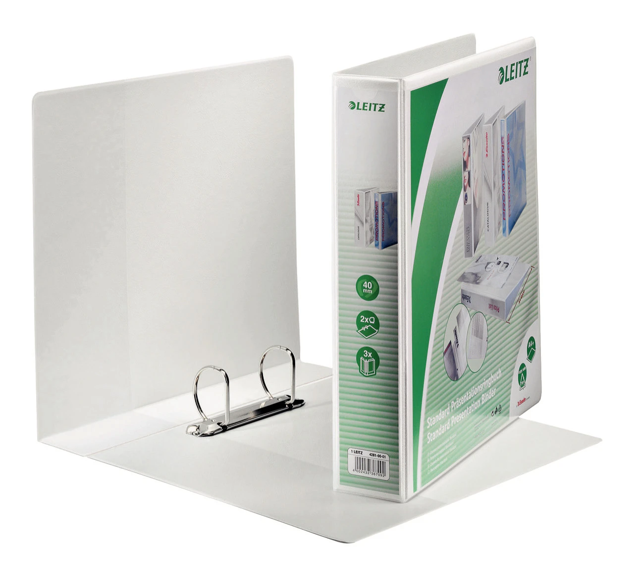 LEITZ Classeur à anneaux A4, 40 mm avec 2 anneaux