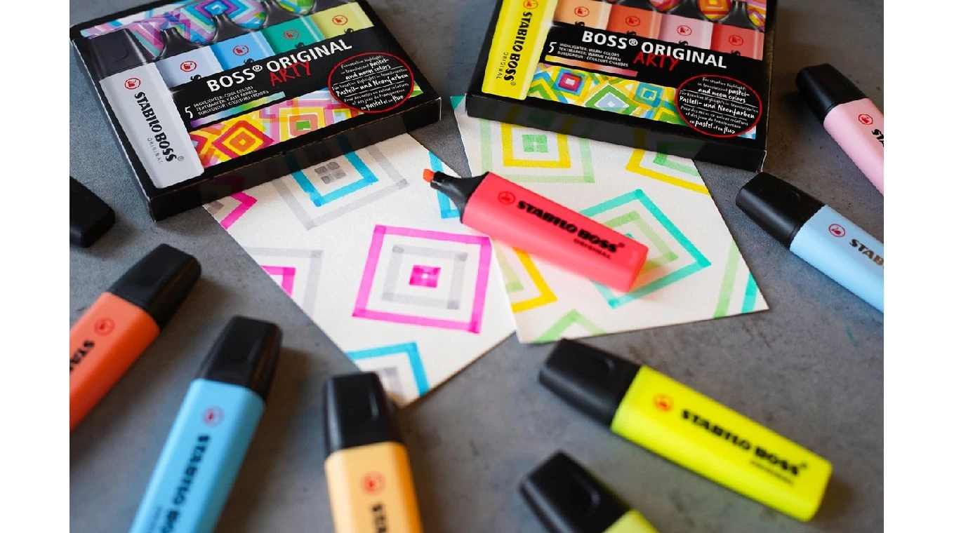 STABILO Textmarker BOSS ARTY, Warme Farben