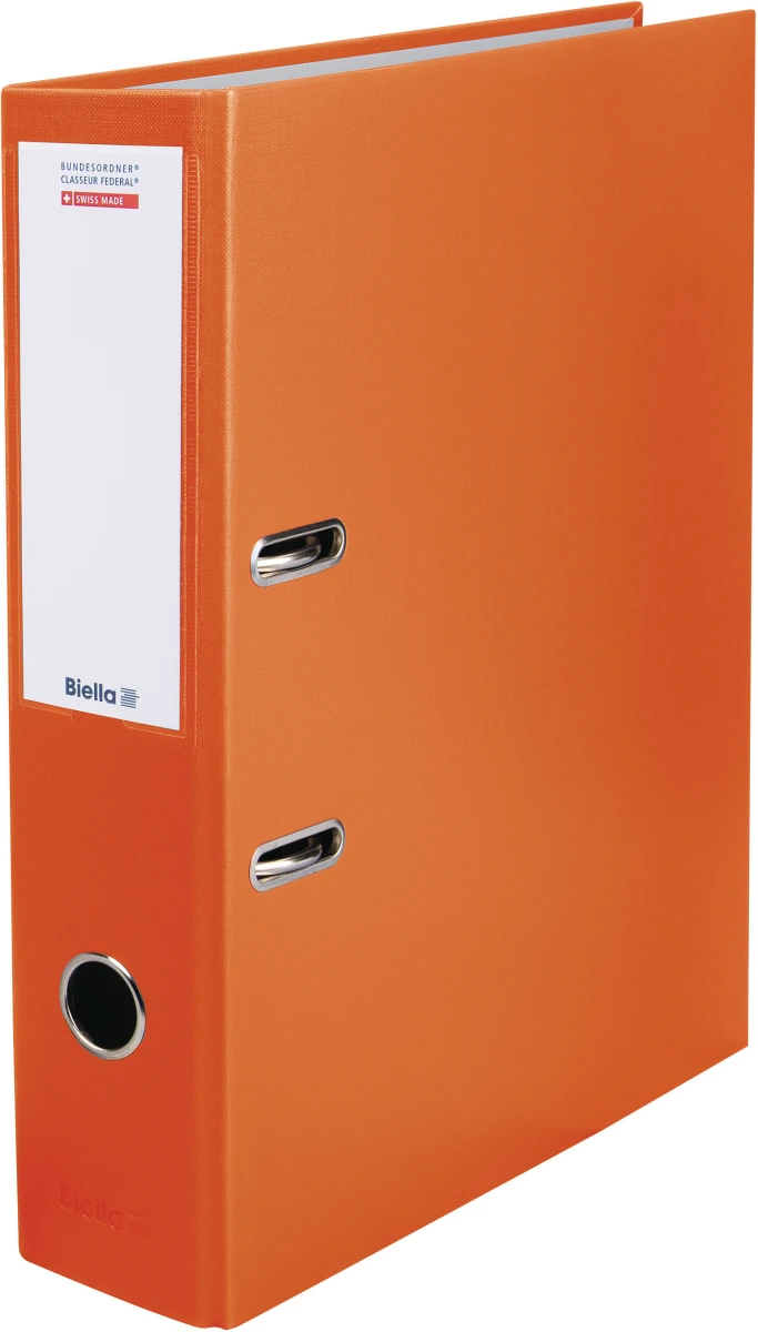 Classeur fédéral Biella, largeur de dos 7 cm, orange