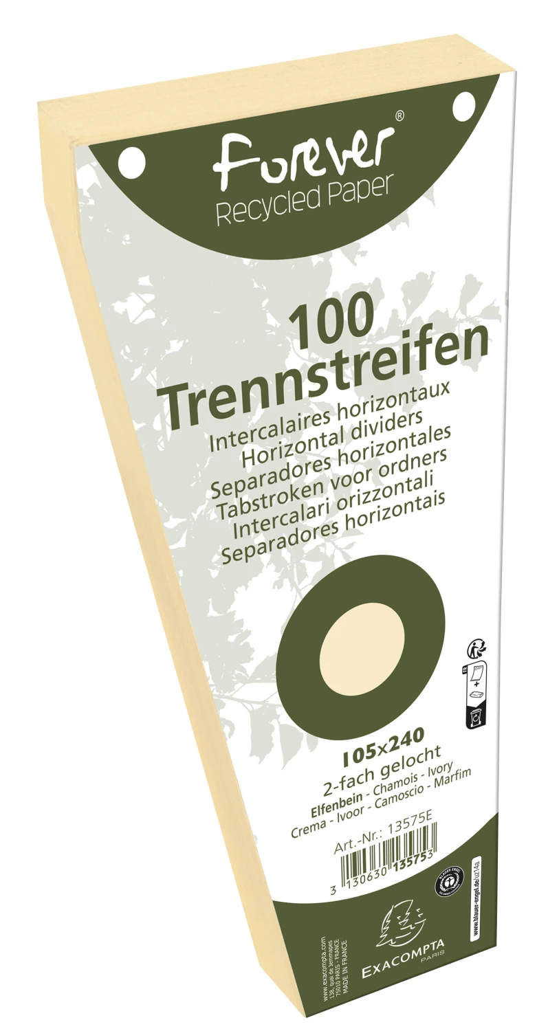 EXACOMPTA Trennstreifen trapezförmig, 100 Stück