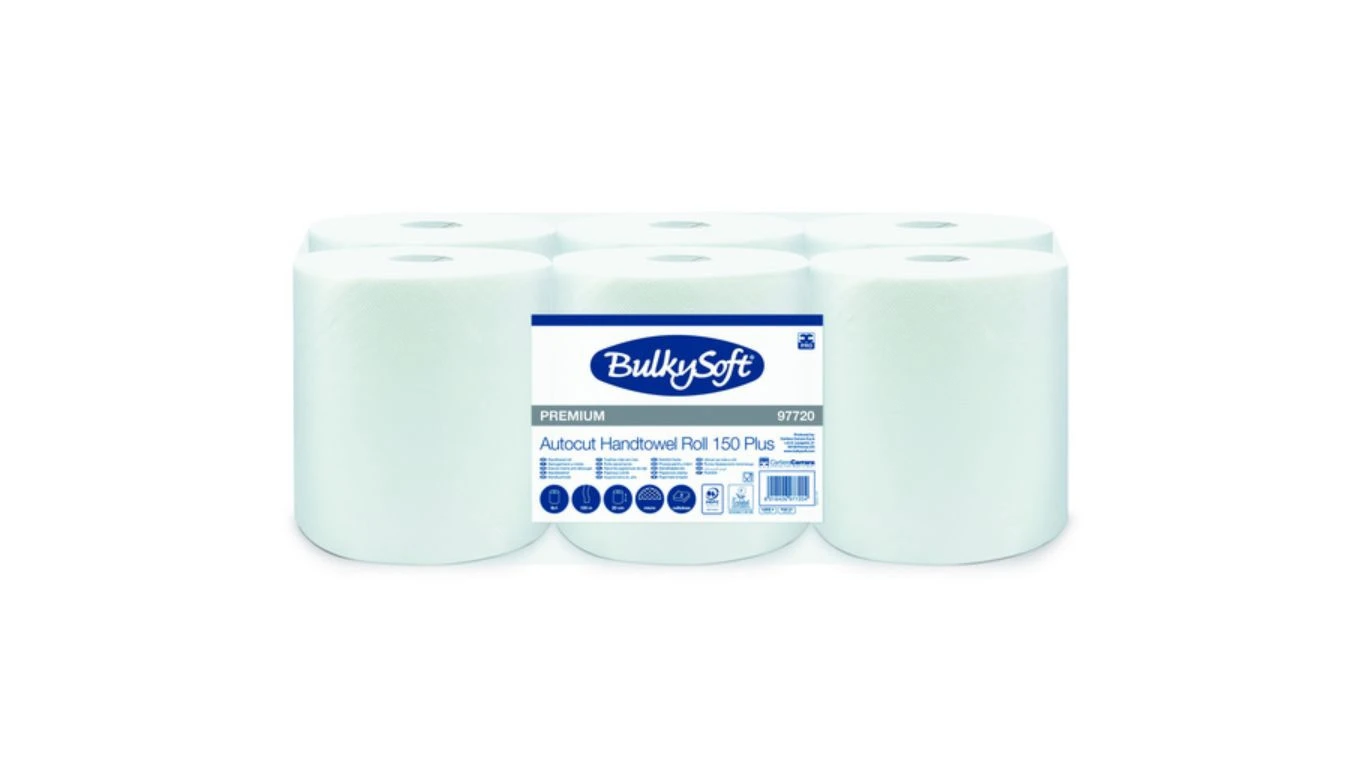 BULKYSOFT Rouleaux d'essuie-mains en papier 2 couches, 6 rouleaux