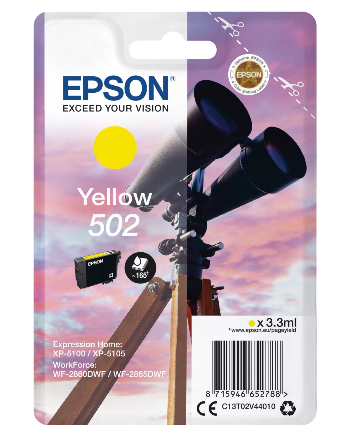 EPSON Tintenpatrone 502 yellow