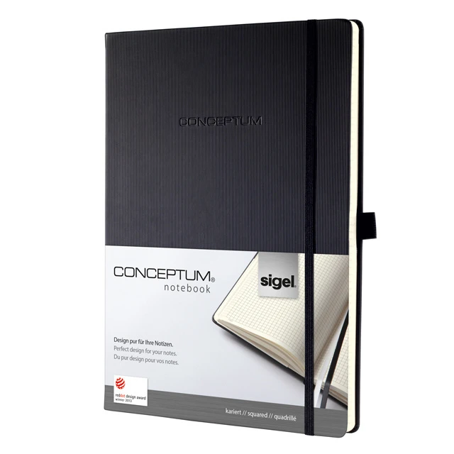 CONCEPTUM Notizbuch A4, 80g/m2, kariert – 194 Seiten