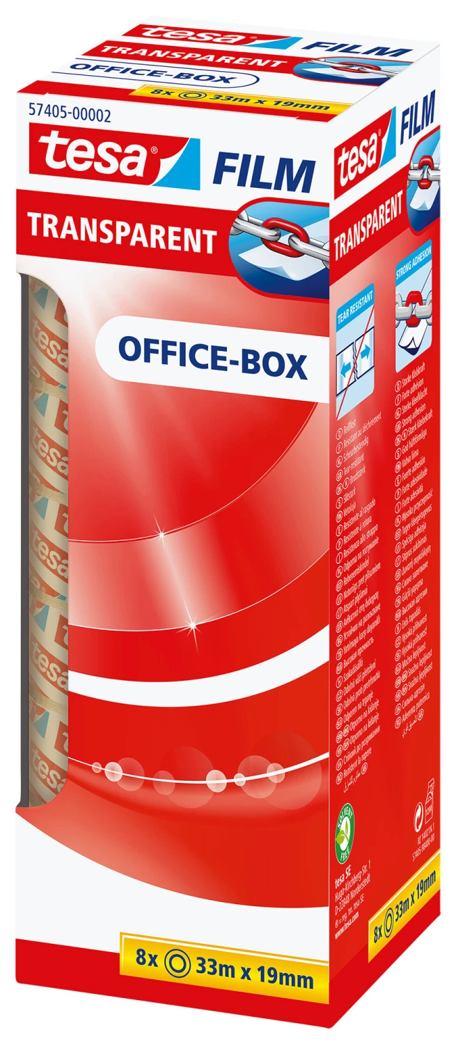 TESA Klebeband transparent Office-Box 33 m x 19 mm