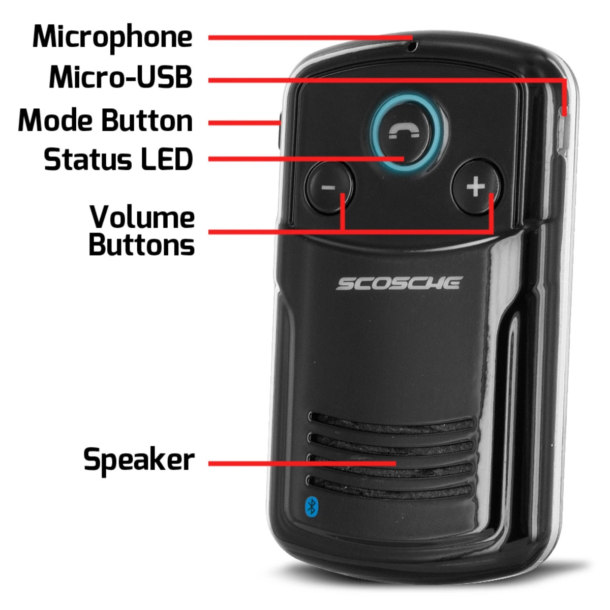 Scosche solCHAT Solarbetriebene Bluetooth Freisprechanlage
