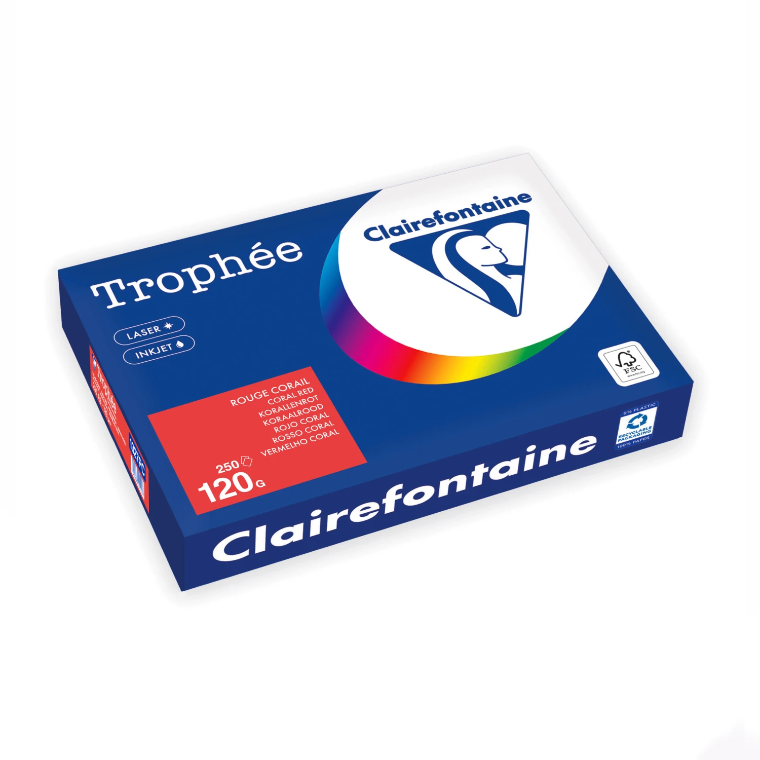CLAIREFONTAINE Papier à copier Trophée Intensif A3, 120 g/m², 250 feuilles