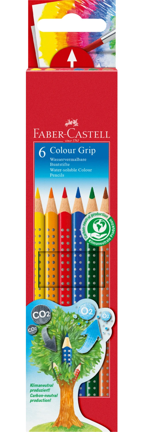FABER-CASTELL Farbstifte Colour GRIP 6 Farben