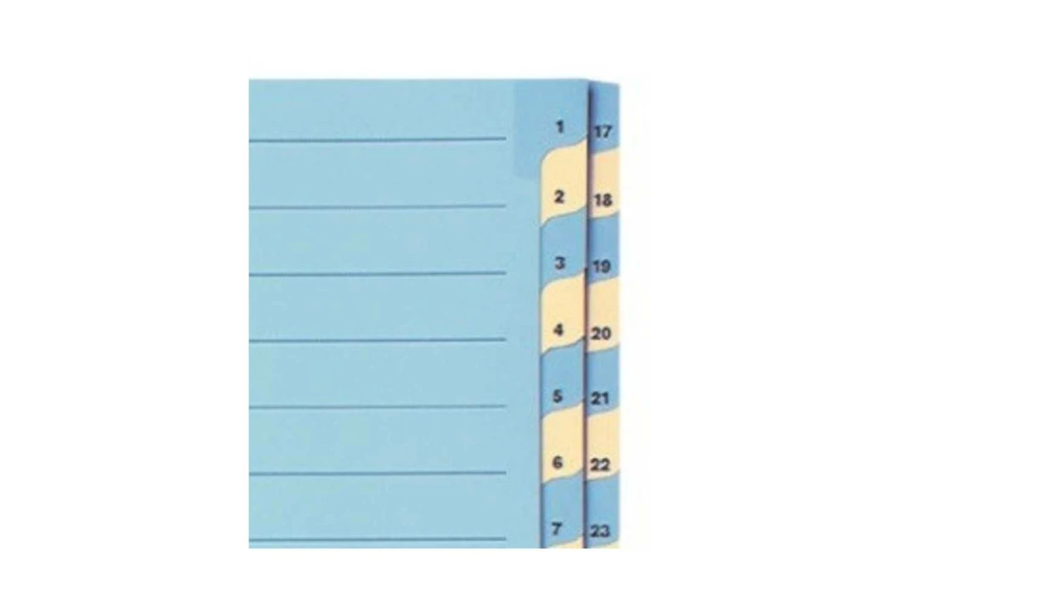 BIELLA Zahlenregister 1 - 31
