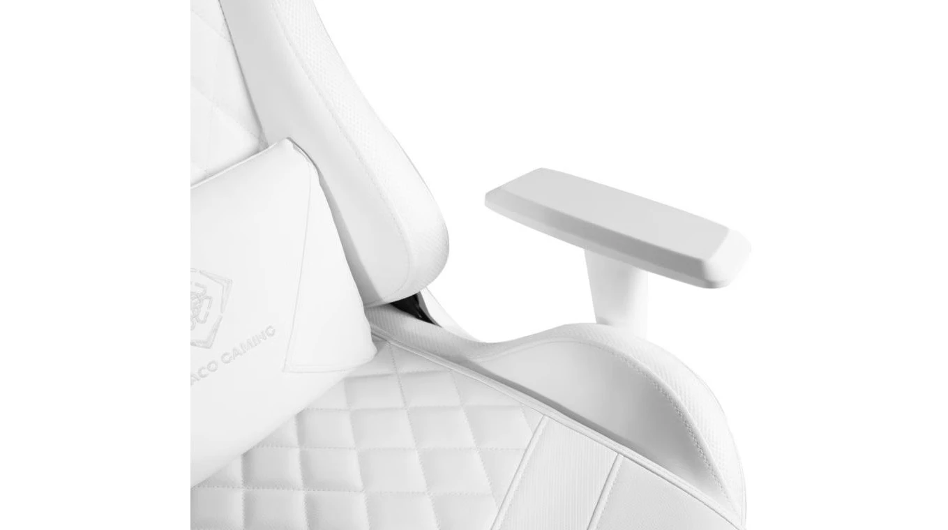 DELTACO Fauteuil gaming RGB LED blanc GAM-080-W
