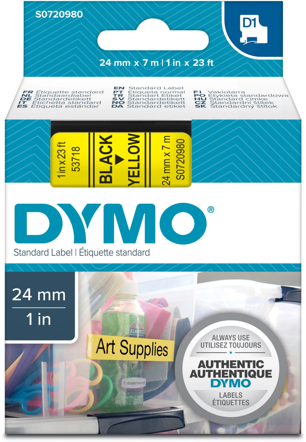 DYMO D1 ruban d'écriture S0720980 19 mm x 7 m
