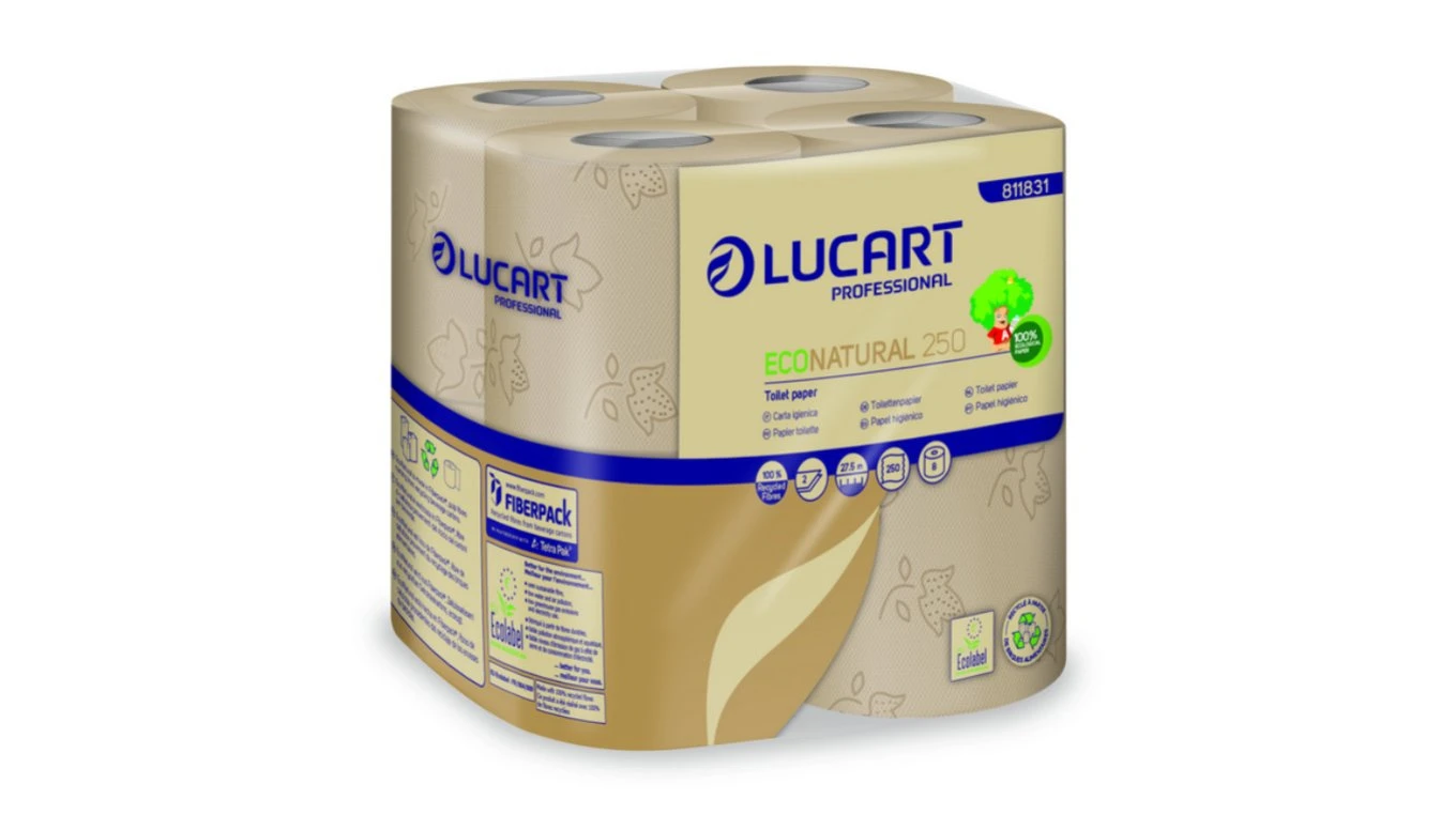 LUCART WC-Papier EcoNatural 2-lagig, 64 Rollen