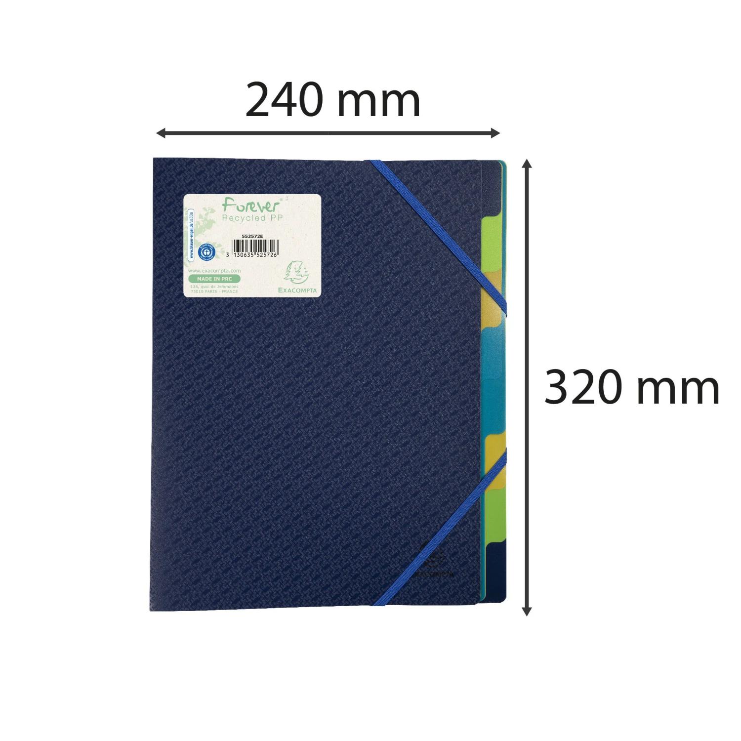 EXACOMPTA trieur Forever 8 compartiments, A4