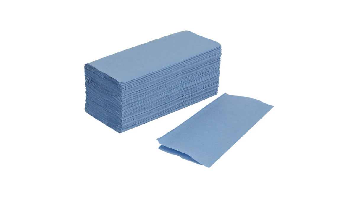 EDELWEISS Essuie-mains en papier Ultra pliage V, 2 couches, bleu