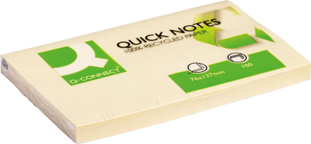 Q-CONNECT Notes adhésives Recycling 1 x 100 feuilles