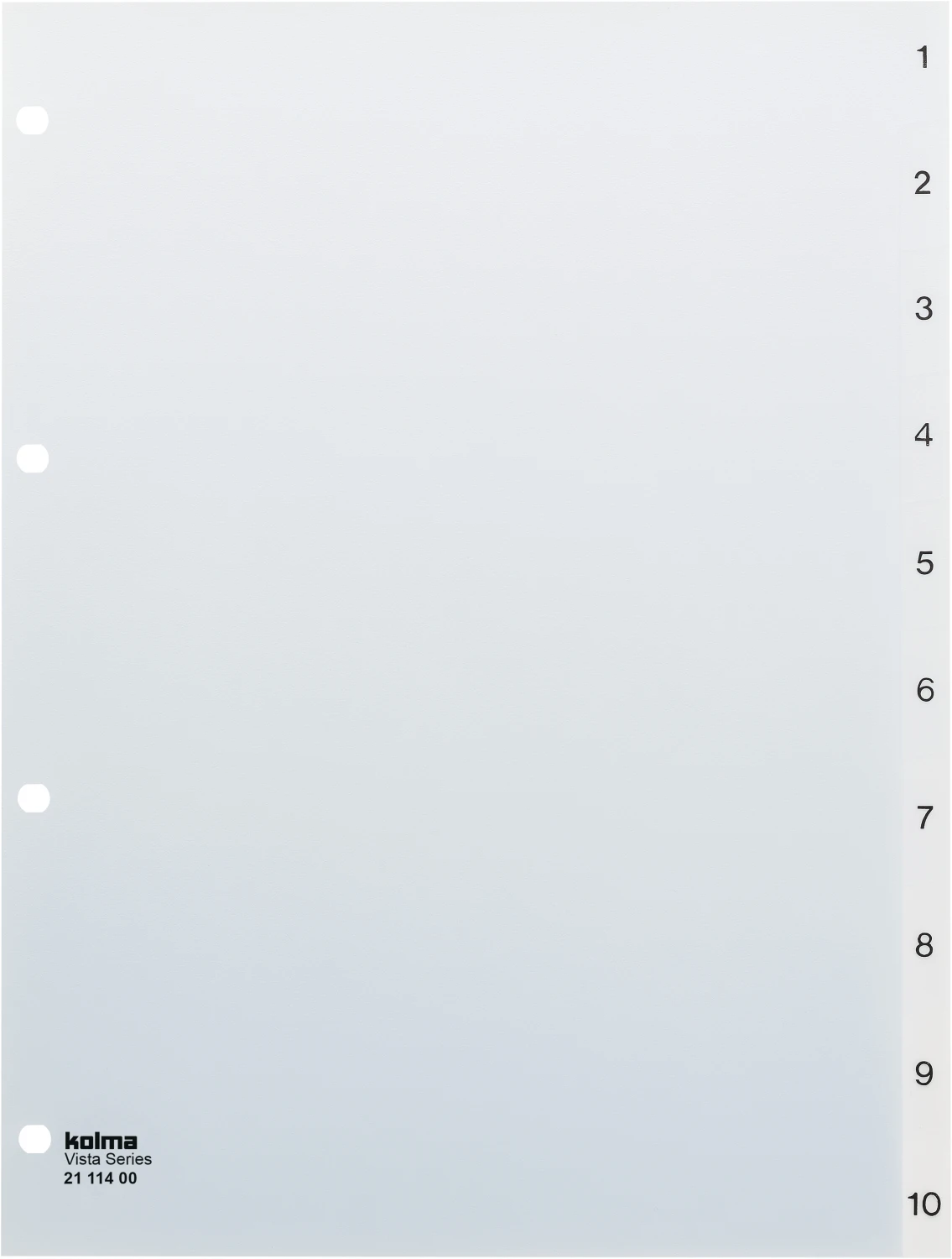 KOLMA Zahlenregister Vista 1 - 10
