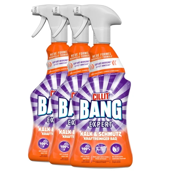 CILLIT BANG Expert nettoyant surpuissant bain calcaire & saleté 3 x 750 ml