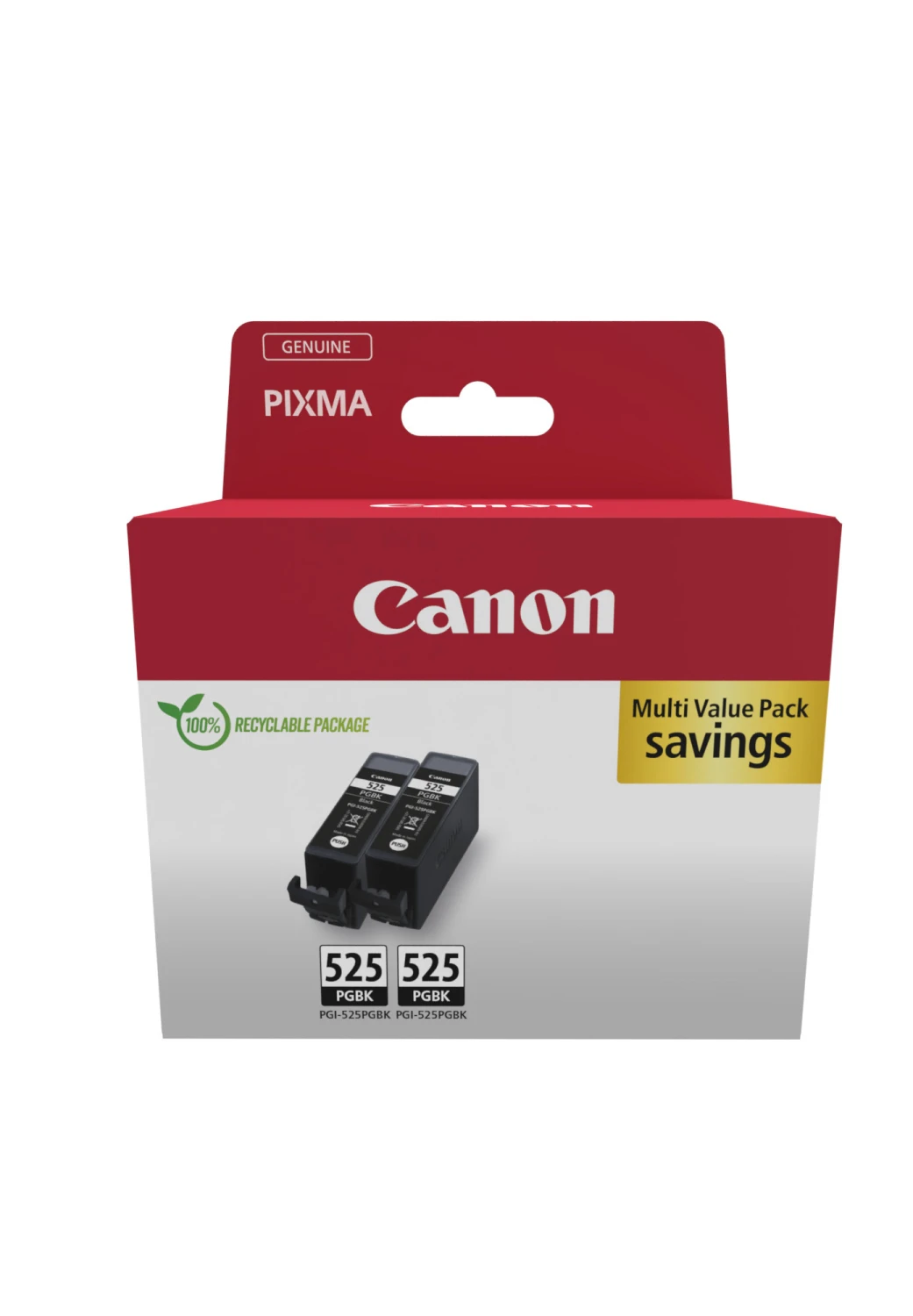 CANON PGI-525 Ink Cartridge, PGBK, 2XPack, black, BLISTER 4529B017