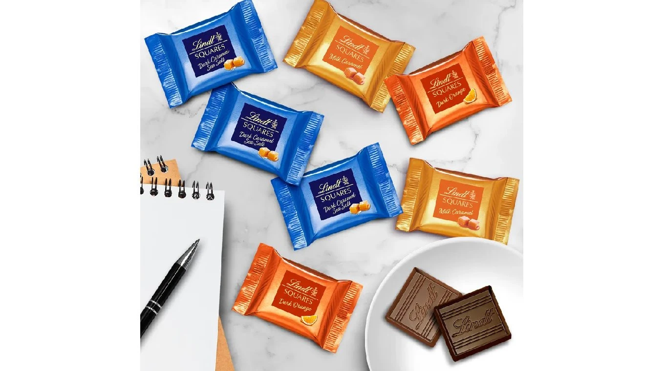 LINDT Squares Pralinés Assortiert 250g