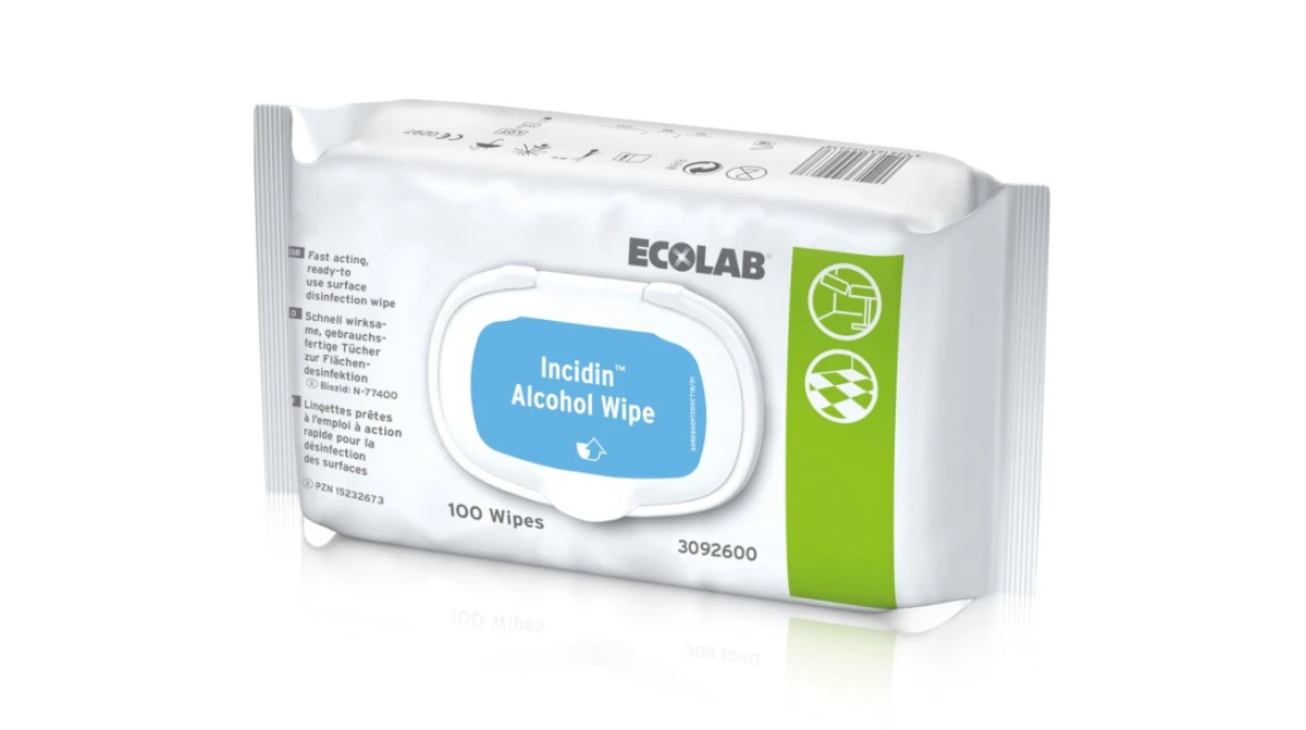 ECOLAB Lingettes désinfectantes Incidin Alcohol Wipe 6 x 100 pièces