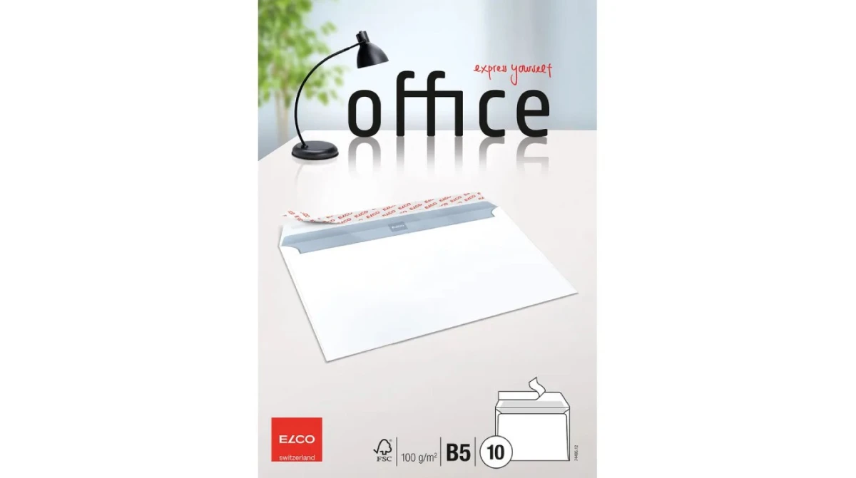 ELCO Enveloppe Office B5, sans fenêtre 10 pcs.
