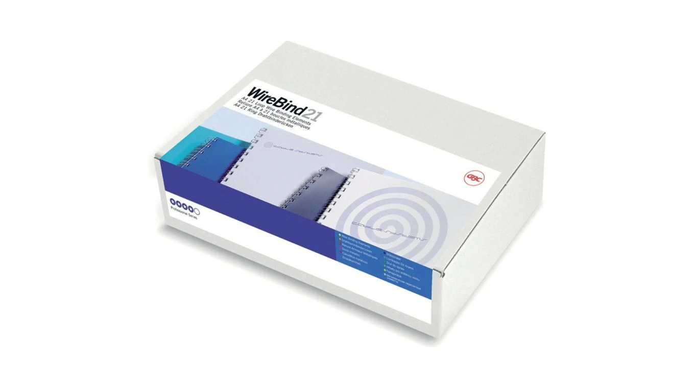 GBC Drahtbinderücken 10mm, A4, 21 Ringe, 100 Stk.