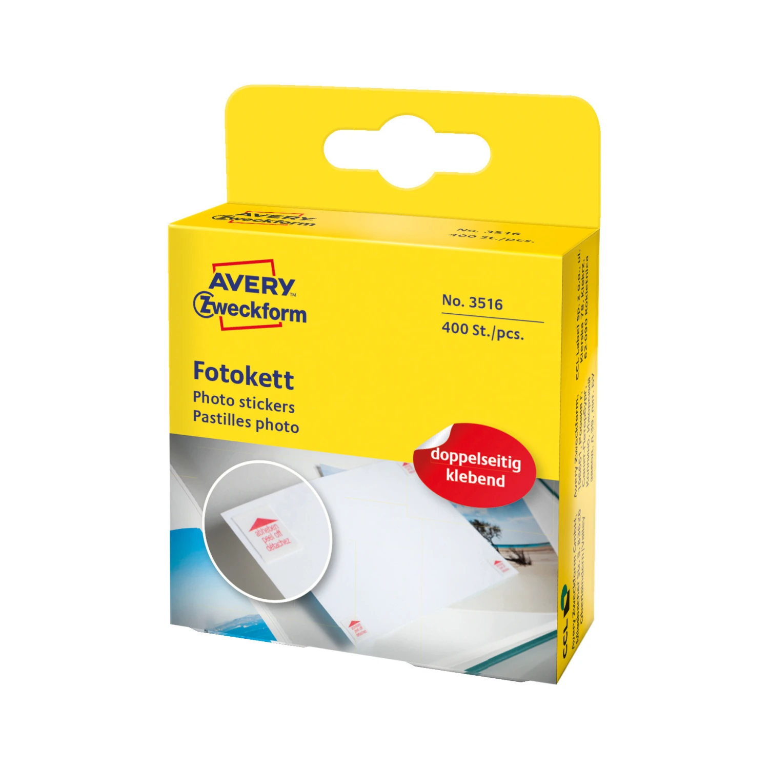 AVERY ZWECKFORM Fotokett 3516, 12 x 12 mm, 400 Stück